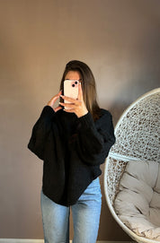 Pull en laine noir