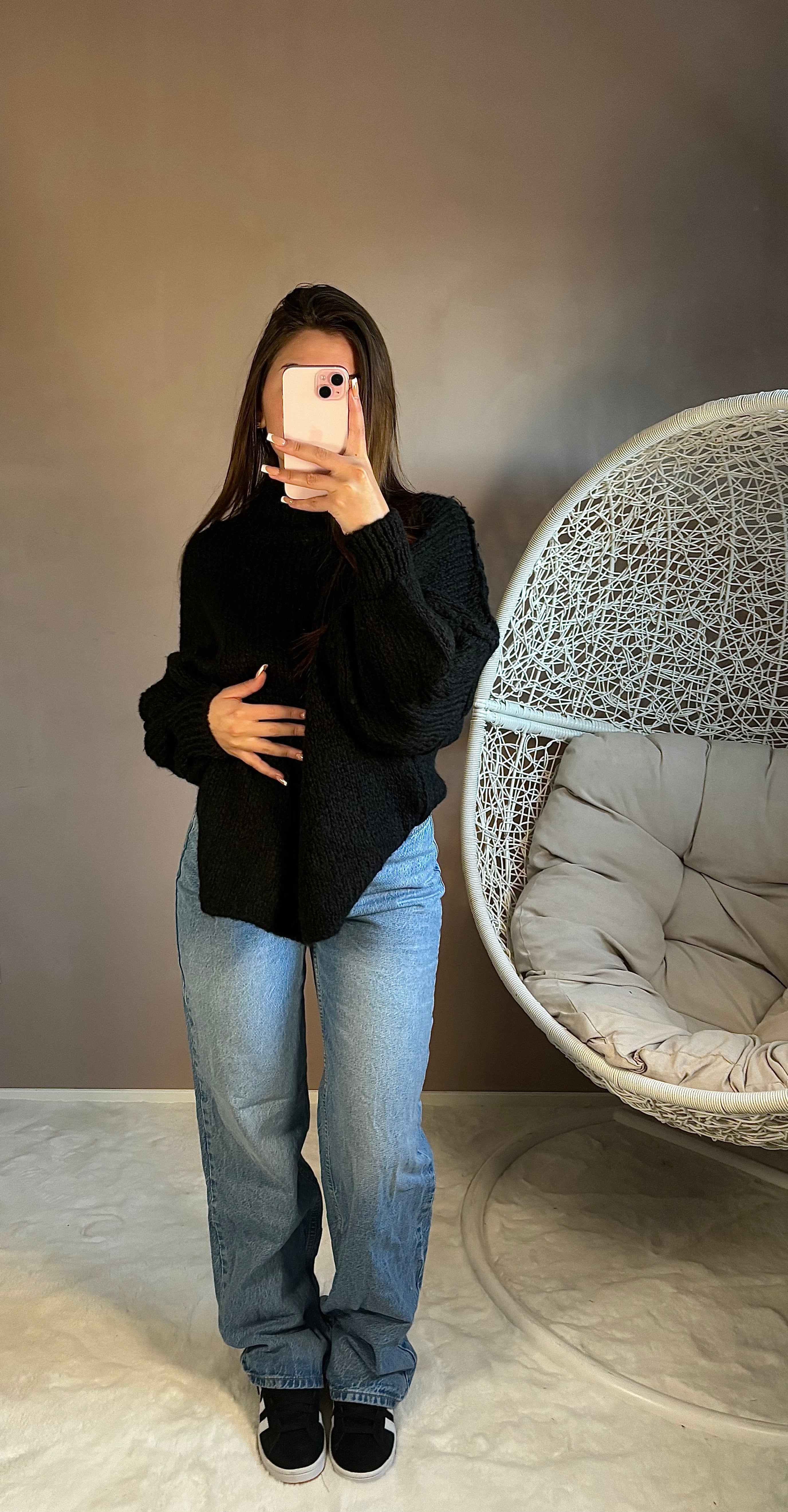 Pull en laine noir