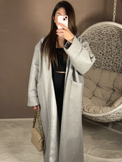 Manteau oversize gris