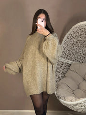 Robe/Pull oversize beige