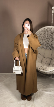 Manteau oversize camel