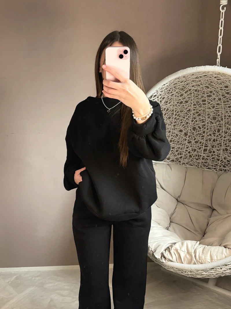 Ensemble sweat noir